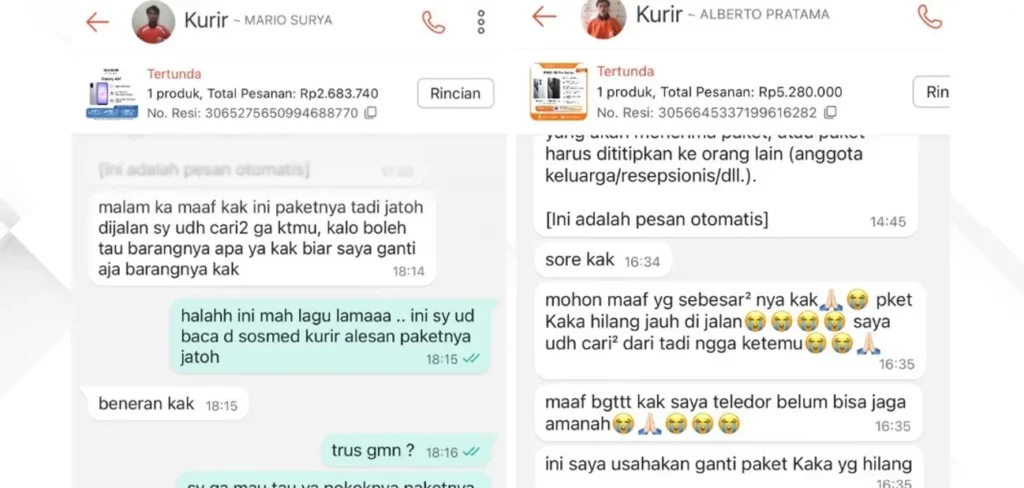 WASPADA! Modus Penipuan Kurir, Paket Hilang Dan Tanya Isi Paket
