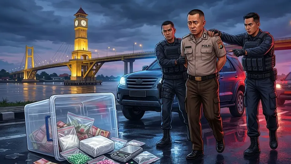 Polda Kaltim Ringkus Kasat Narkoba Kukar Akibat Skandal Barang Haram