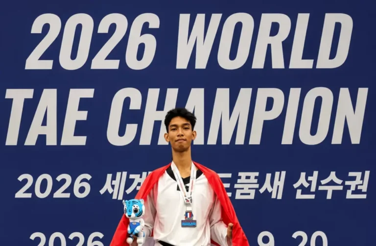 Mahasiswa UKDW Natanael Rikoo Sabet Perak Taekwondo di Korea Selatan