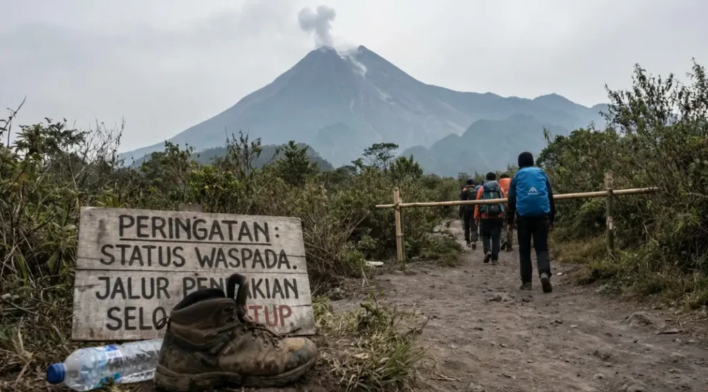 Viral! Fakta Pendakian Gunung Merapi via Selo Saat Status Siaga Terungkap
