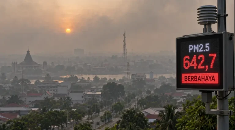 PM2.5 Palangka Raya Tembus 642,7 dan Masuk Kategori Berbahaya