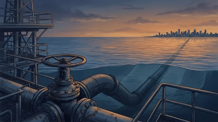 Ilustrasi jalur pipa gas bawah laut dari Indonesia menuju Singapura
