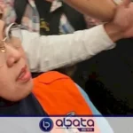 Ilustrasi lorong rumah tahanan kepolisian dengan pintu jeruji, terkait penahanan mantan Bupati Gowa Husniah Talenrang