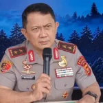 Ilustrasi halaman markas kepolisian resor di Merangin, Jambi, pada sore hari setelah ketegangan