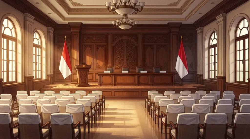 Ilustrasi aula pelantikan pejabat di gedung Kementerian Keuangan Jakarta